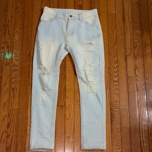 Skinny Distressed Light Blue Jeans